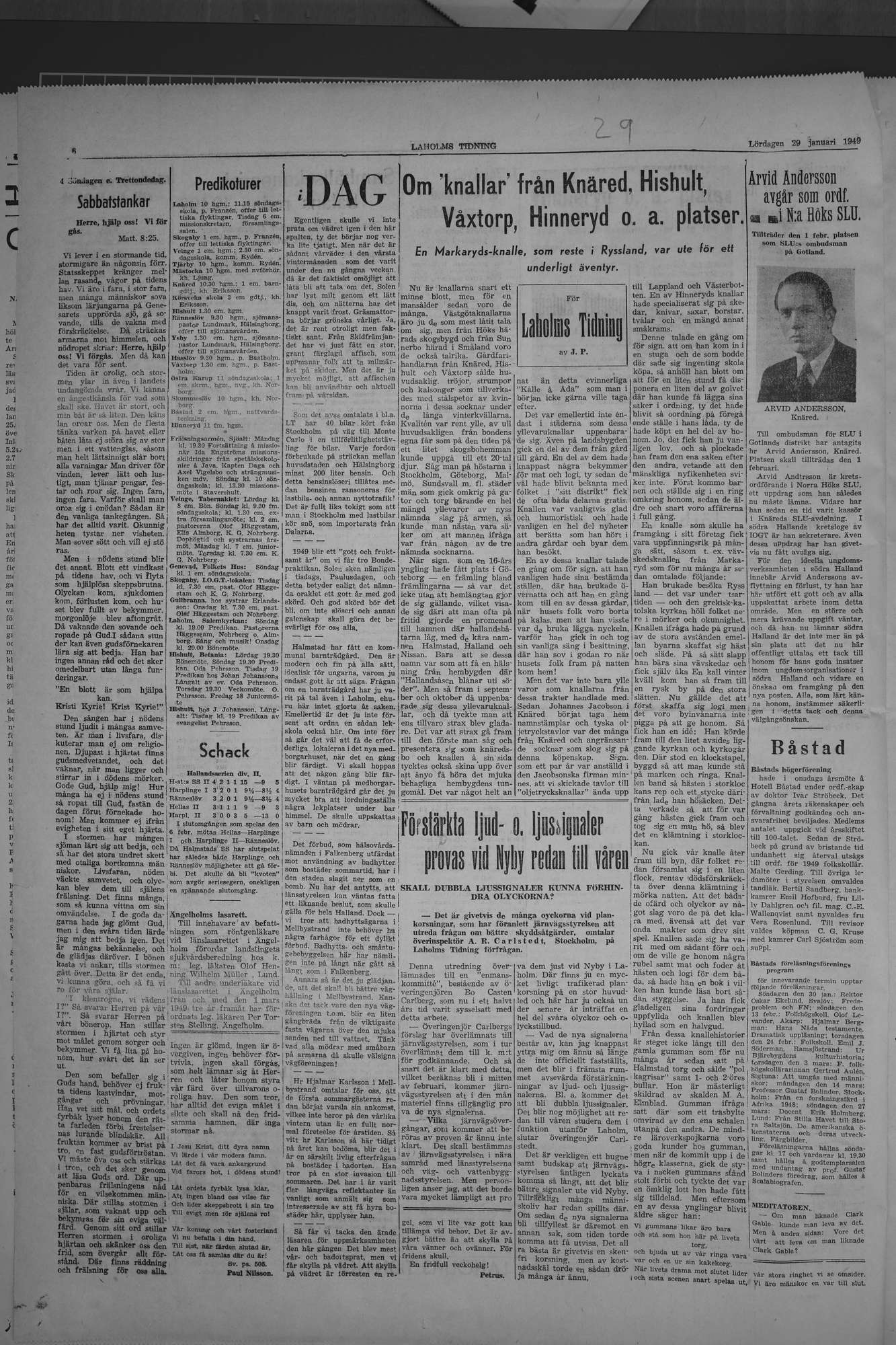Laholms Tidning Lördag 29 januari 1949, sida 6