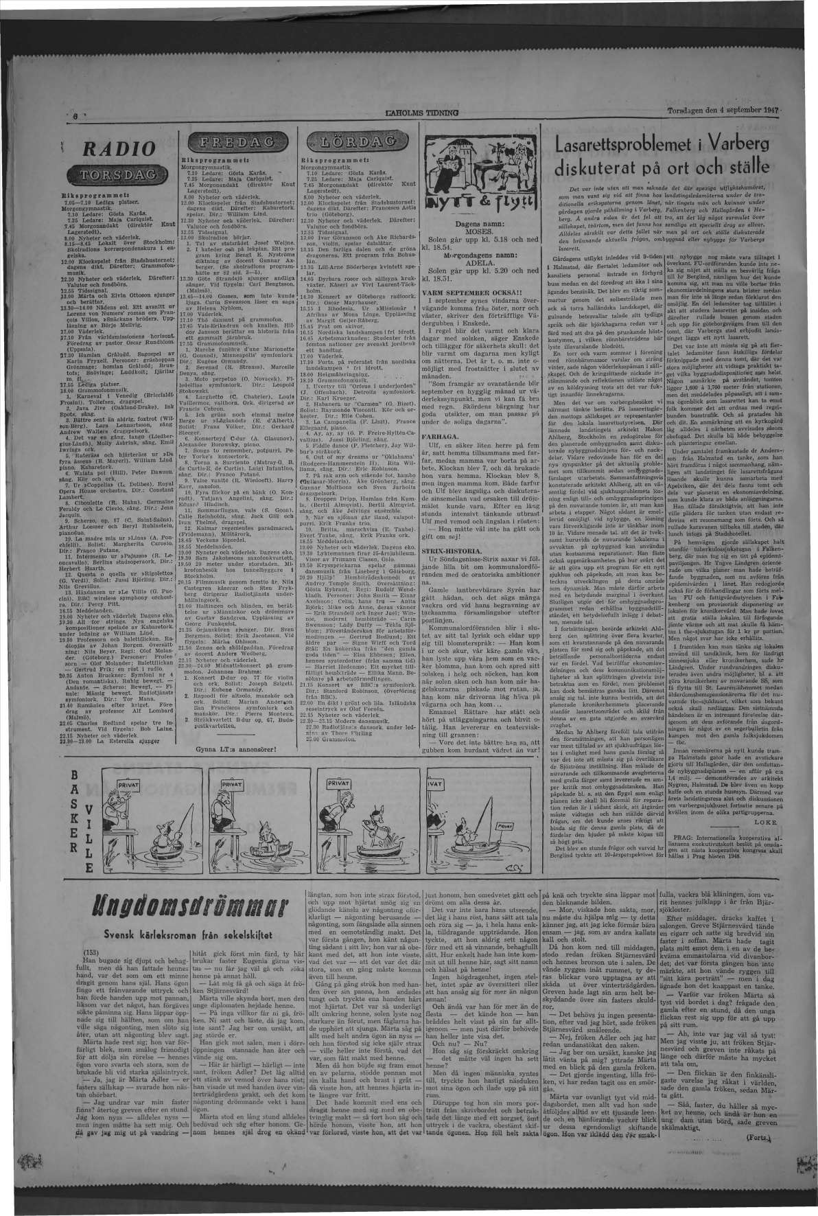 Laholms Tidning Torsdag 4 september 1947, sida 6