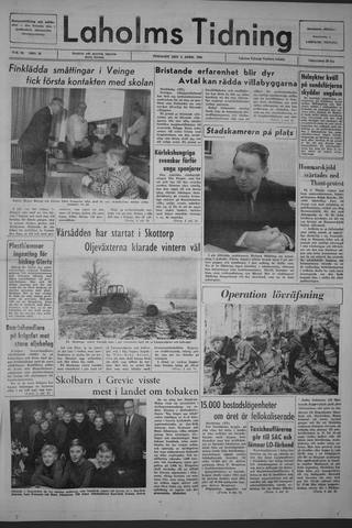 Förstasidan, Tisdag 6 april 1965