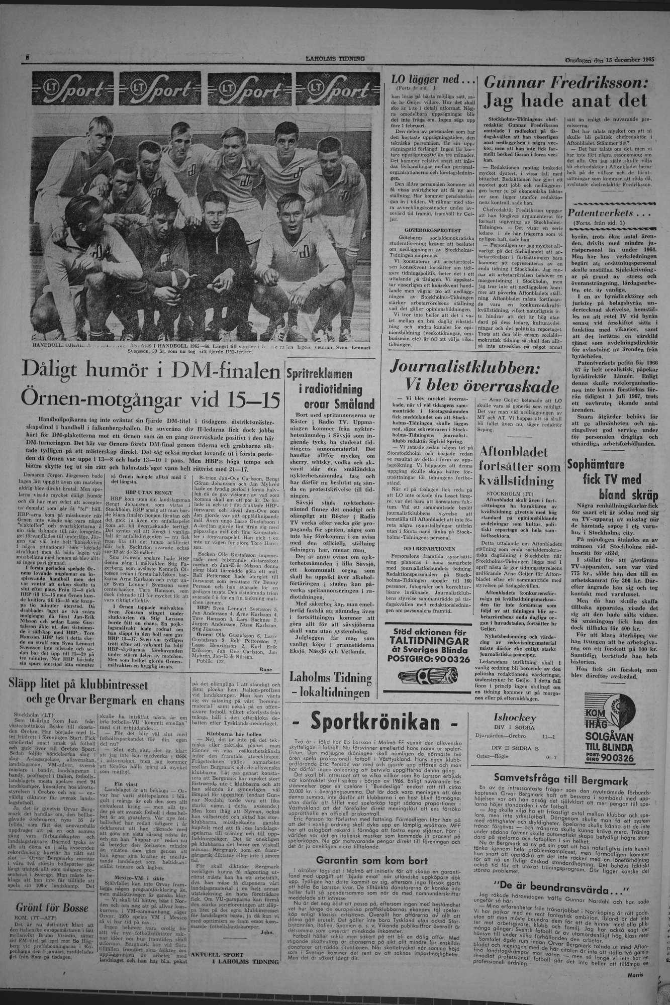 Laholms Tidning Onsdag 15 december 1965, sida 6