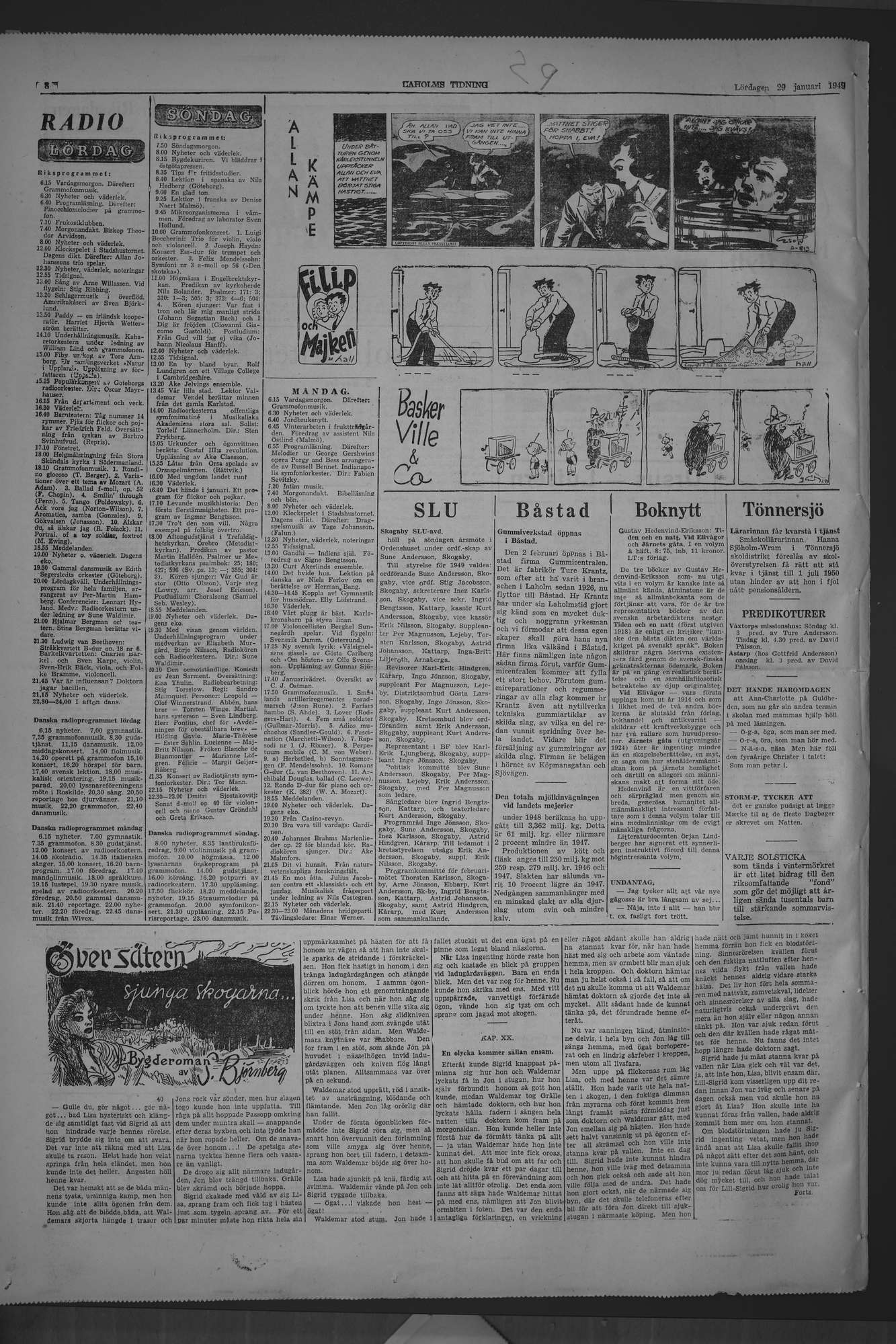 Laholms Tidning Lördag 29 januari 1949, sida 8