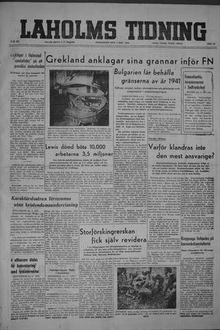 Förstasidan, Torsdag 5 december 1946