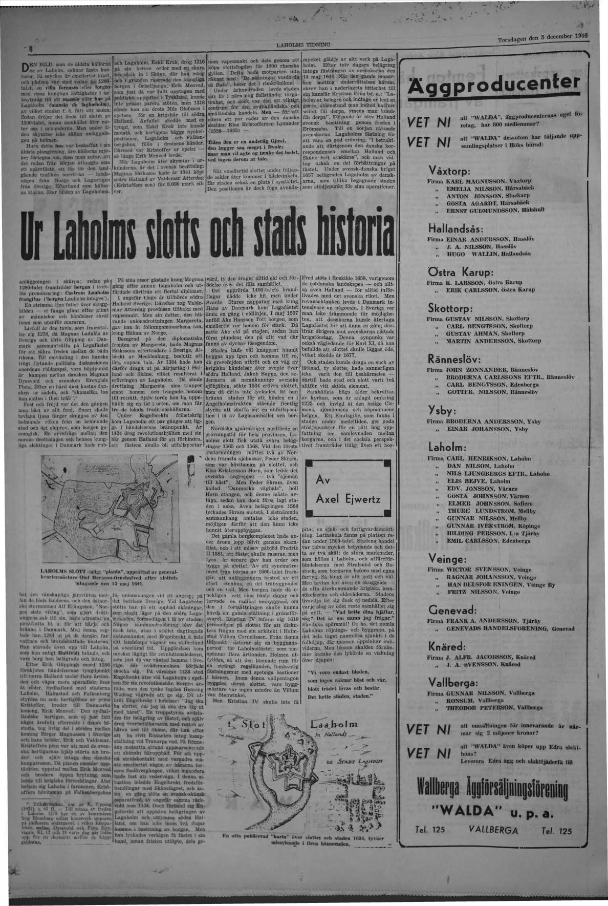 Laholms Tidning Torsdag 5 december 1946, sida 6