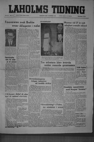Förstasidan, Lördag 29 oktober 1949