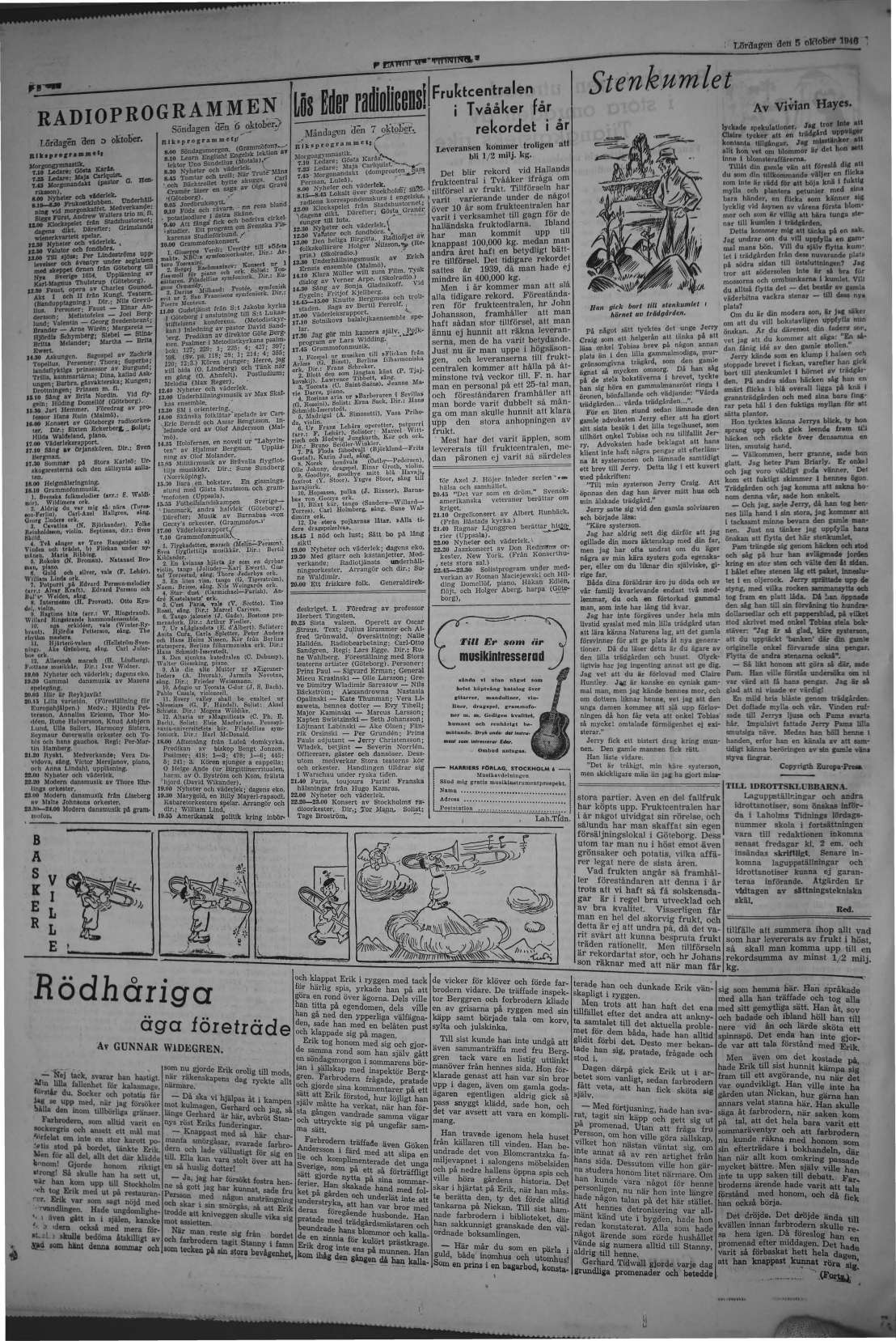 Laholms Tidning Lördag 5 oktober 1946, sida 8