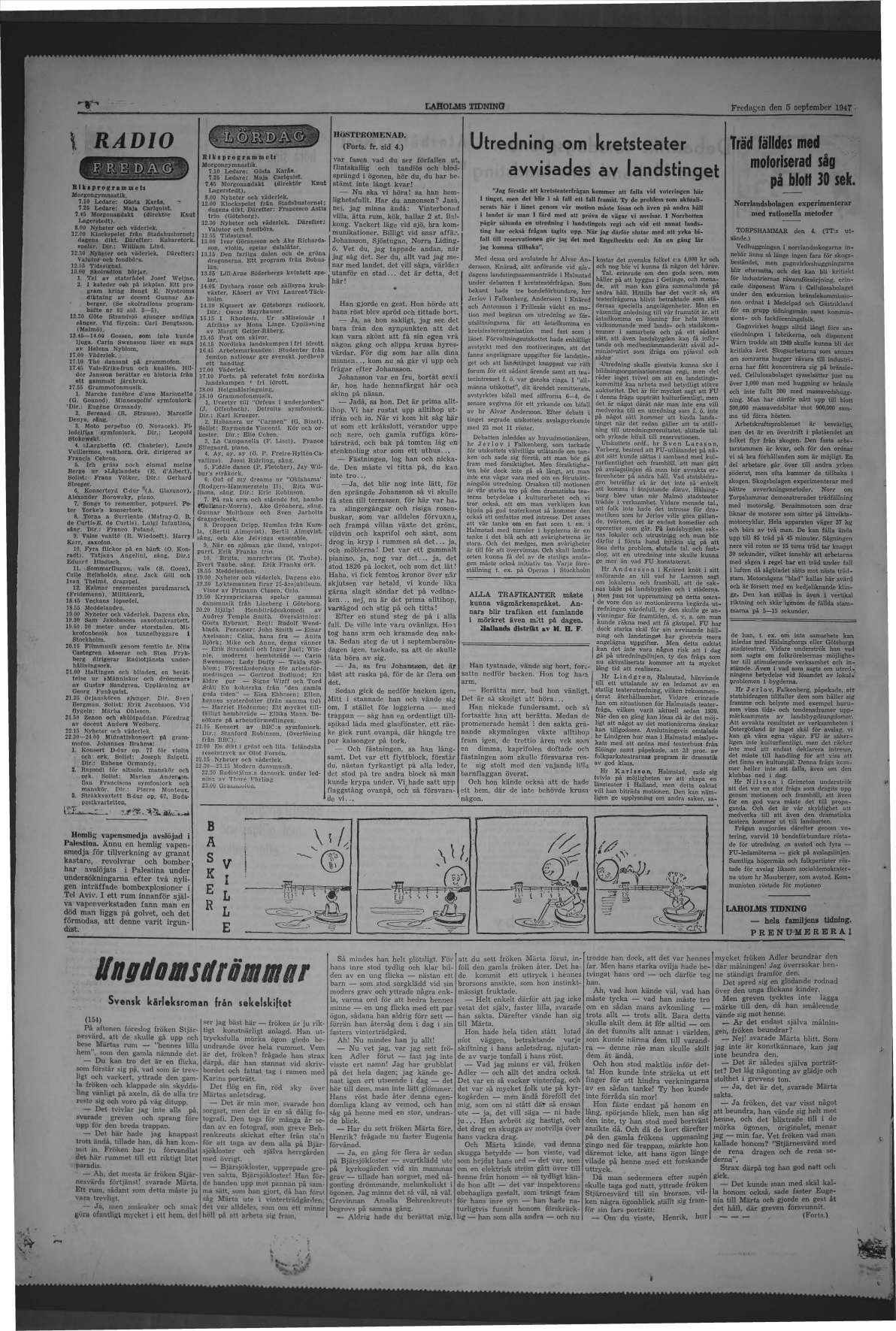 Laholms Tidning Fredag 5 september 1947, sida 6