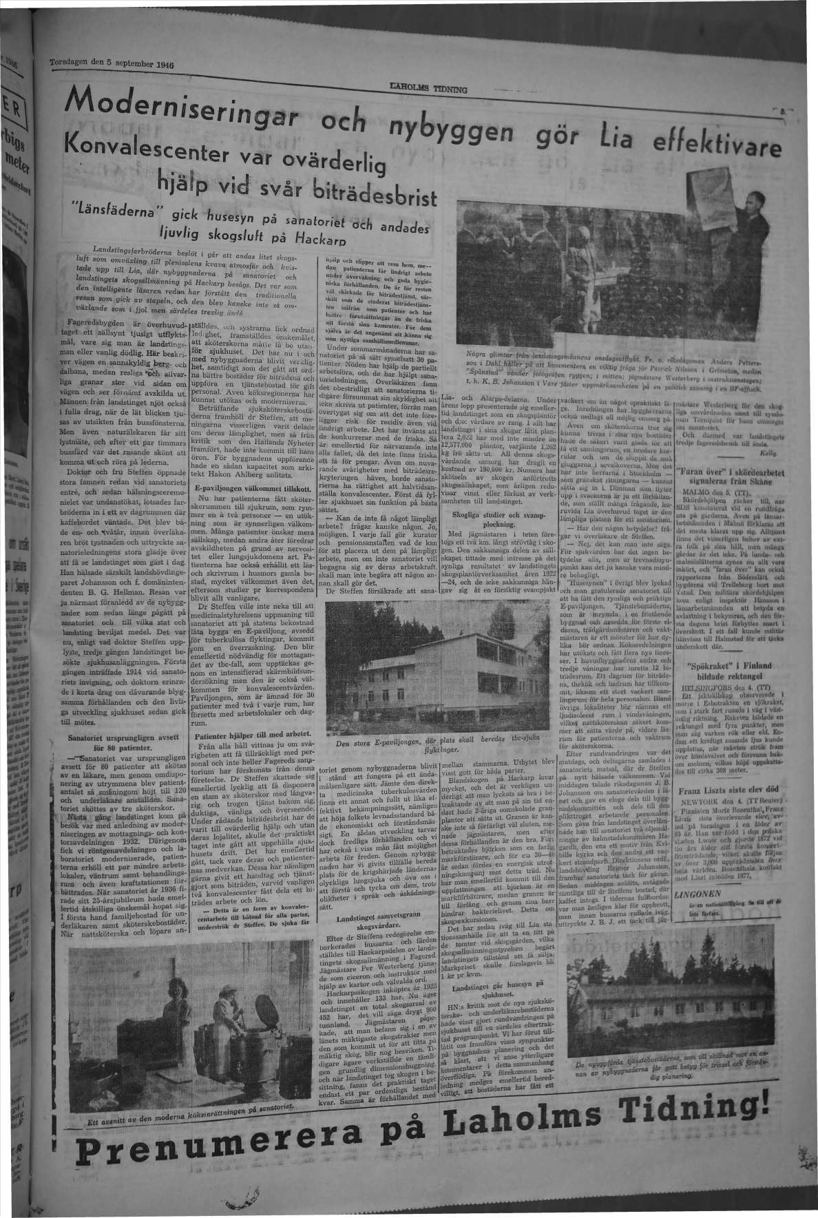 Laholms Tidning Torsdag 5 september 1946, sida 5