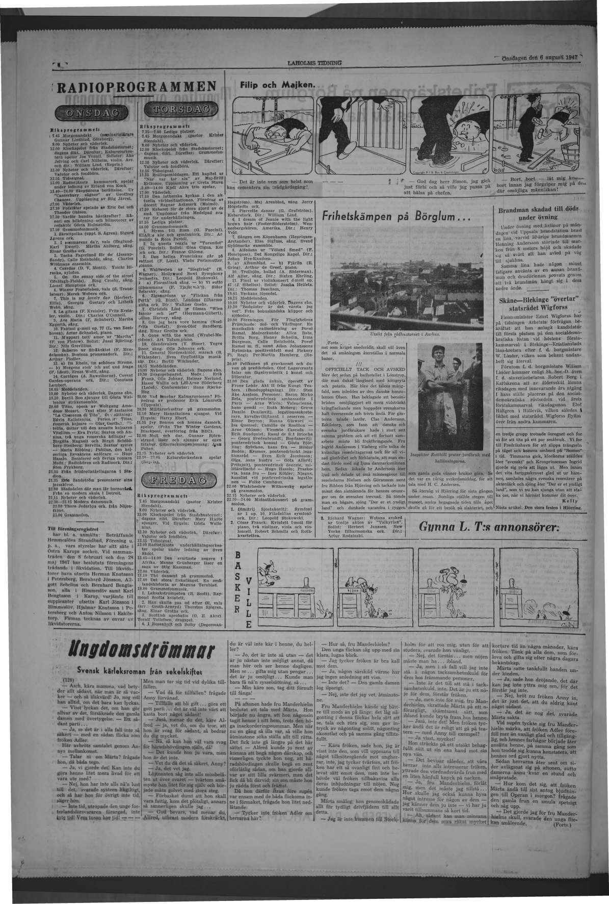 Laholms Tidning Onsdag 6 augusti 1947, sida 6