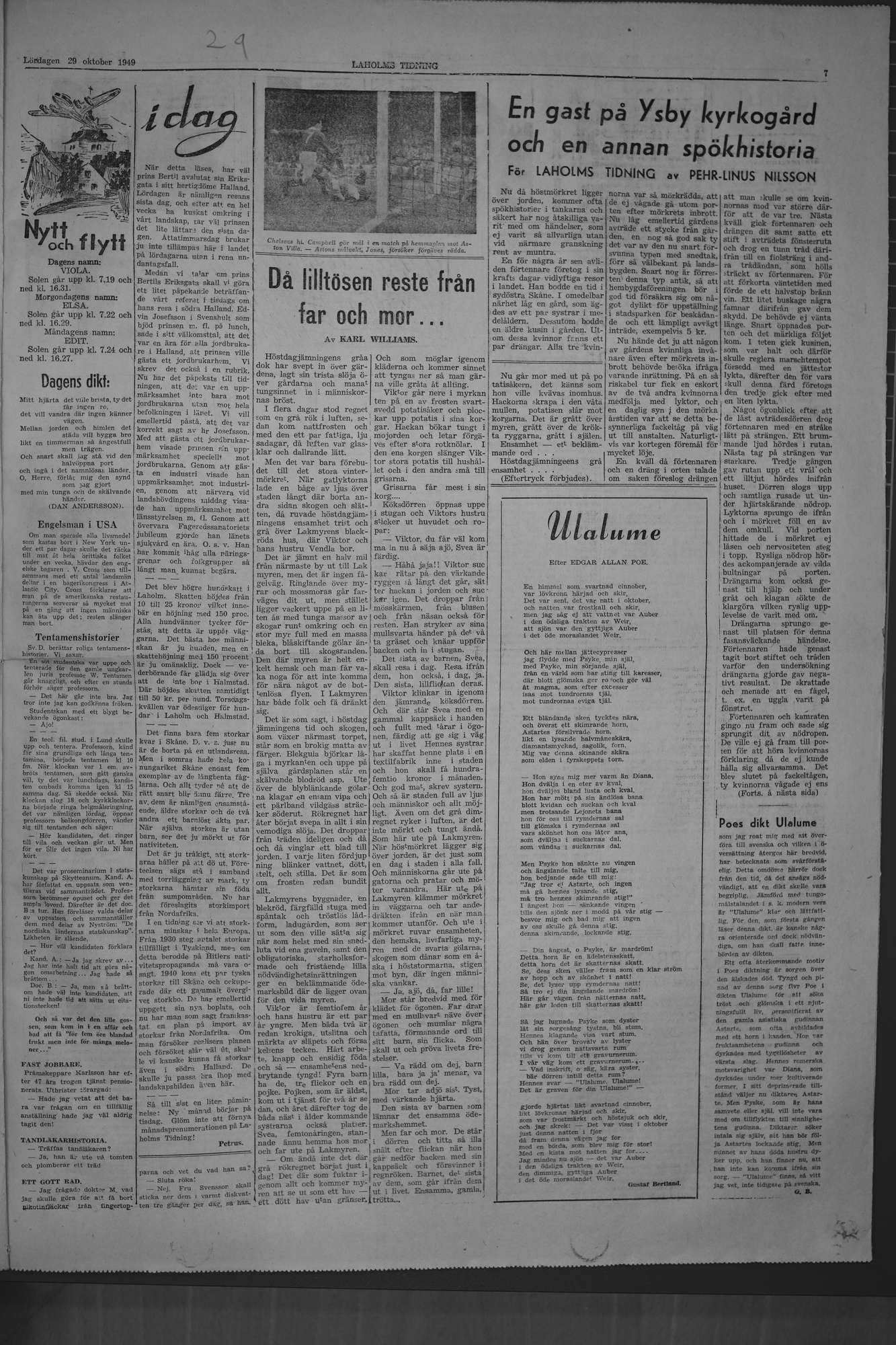 Laholms Tidning Lördag 29 oktober 1949, sida 7