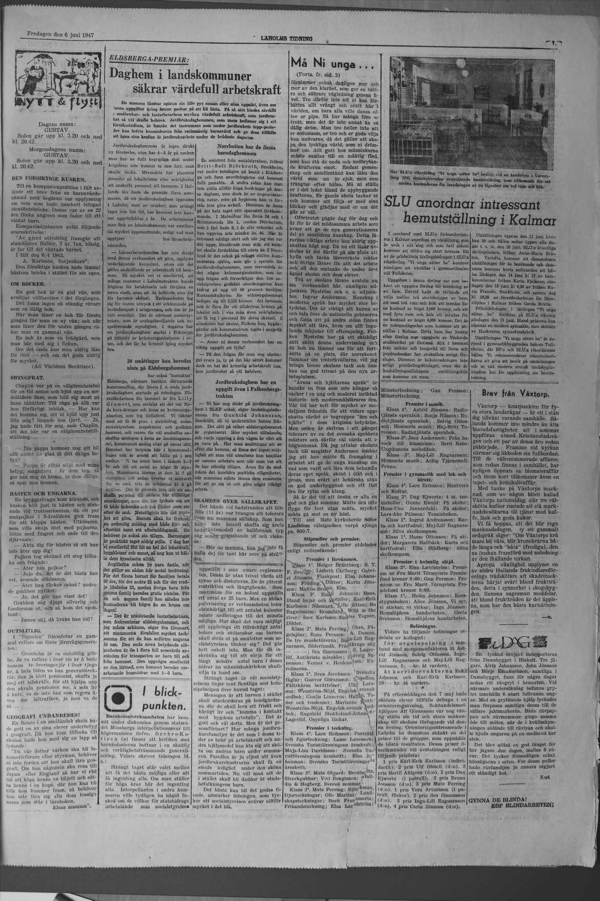 Laholms Tidning Fredag 6 juni 1947, sida 5