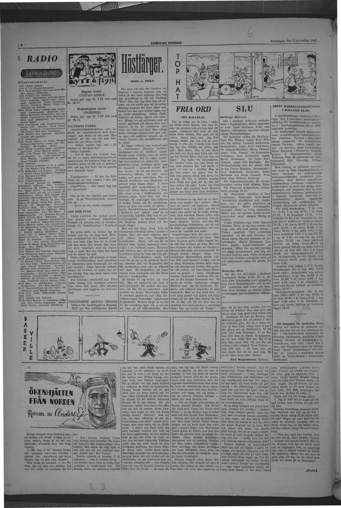 Laholms Tidning Torsdag 6 november 1947, sida 6