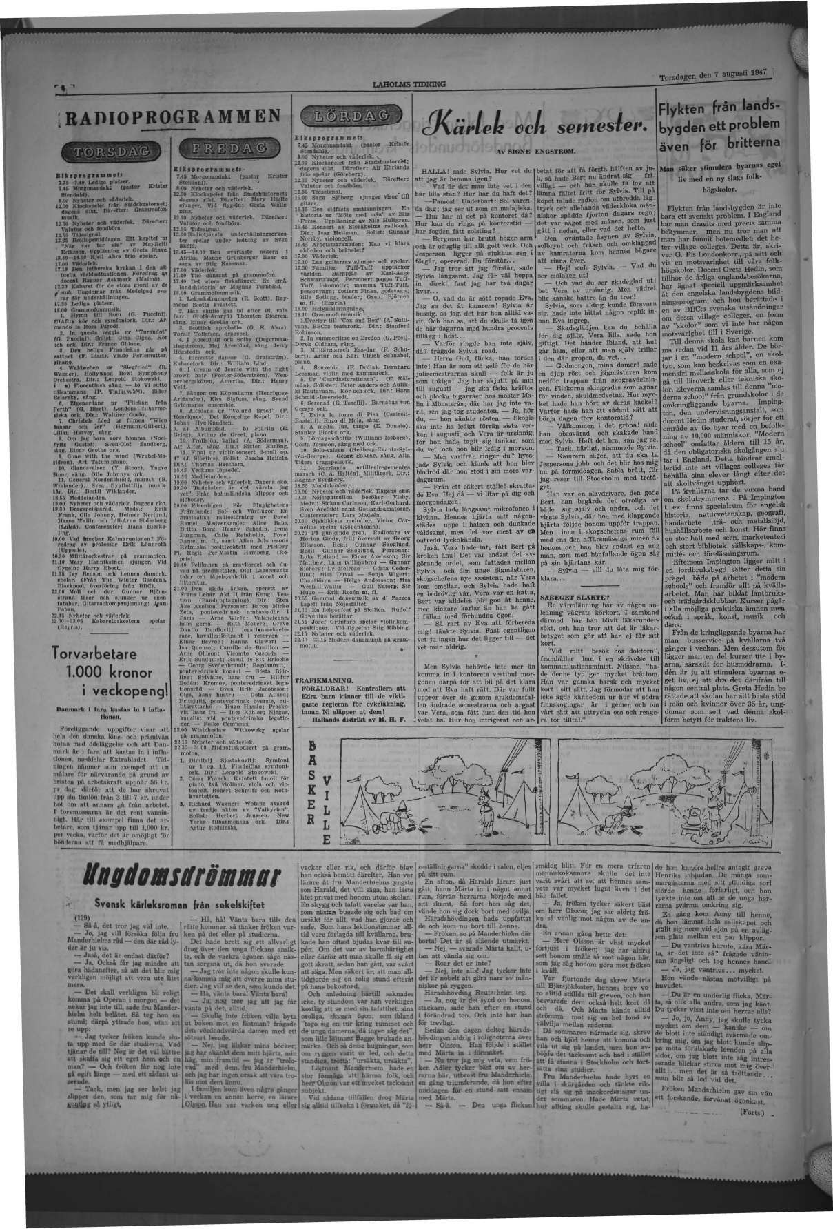 Laholms Tidning Torsdag 7 augusti 1947, sida 6