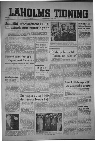 Förstasidan, Lördag 7 december 1946