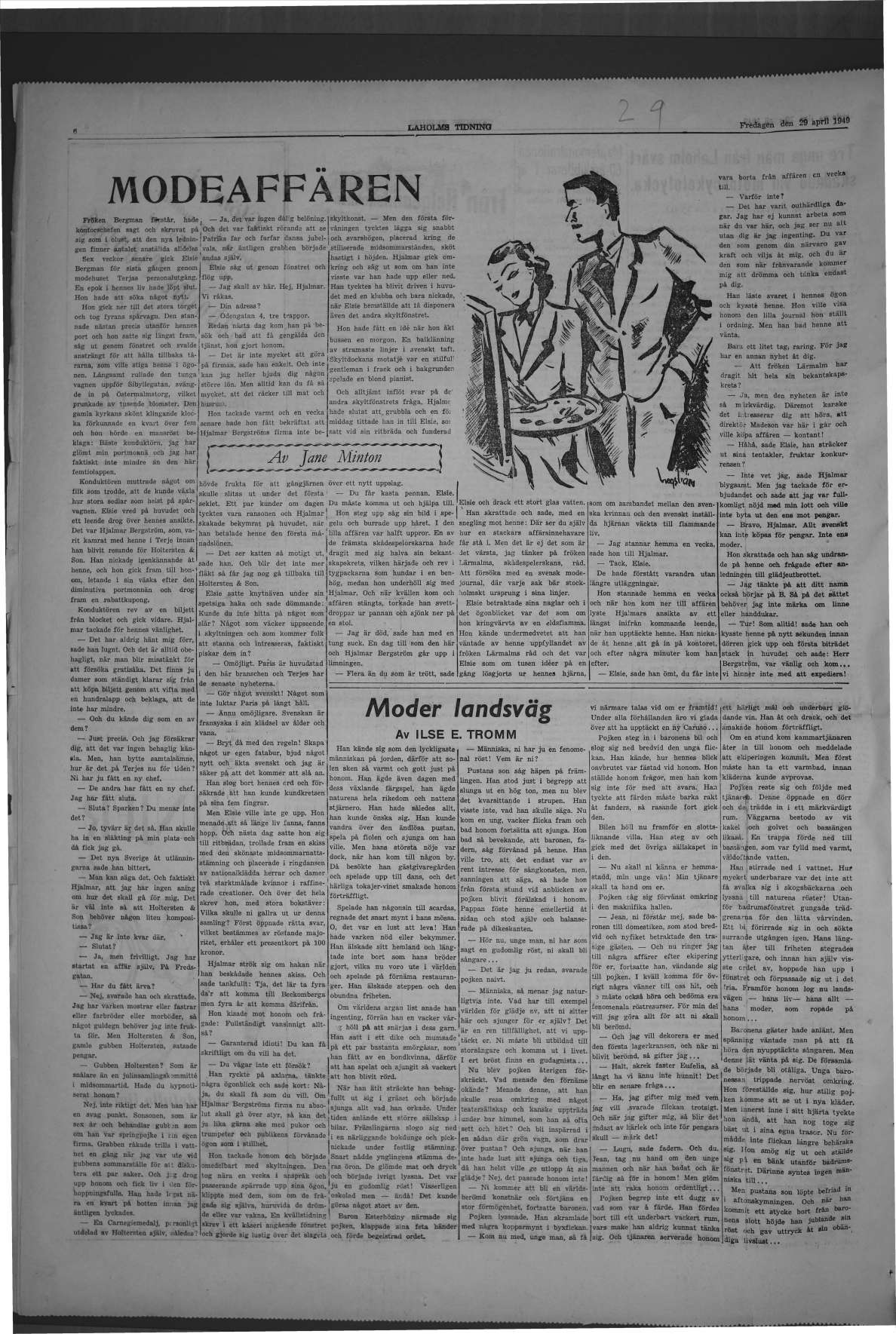 Laholms Tidning Fredag 29 april 1949, sida 6
