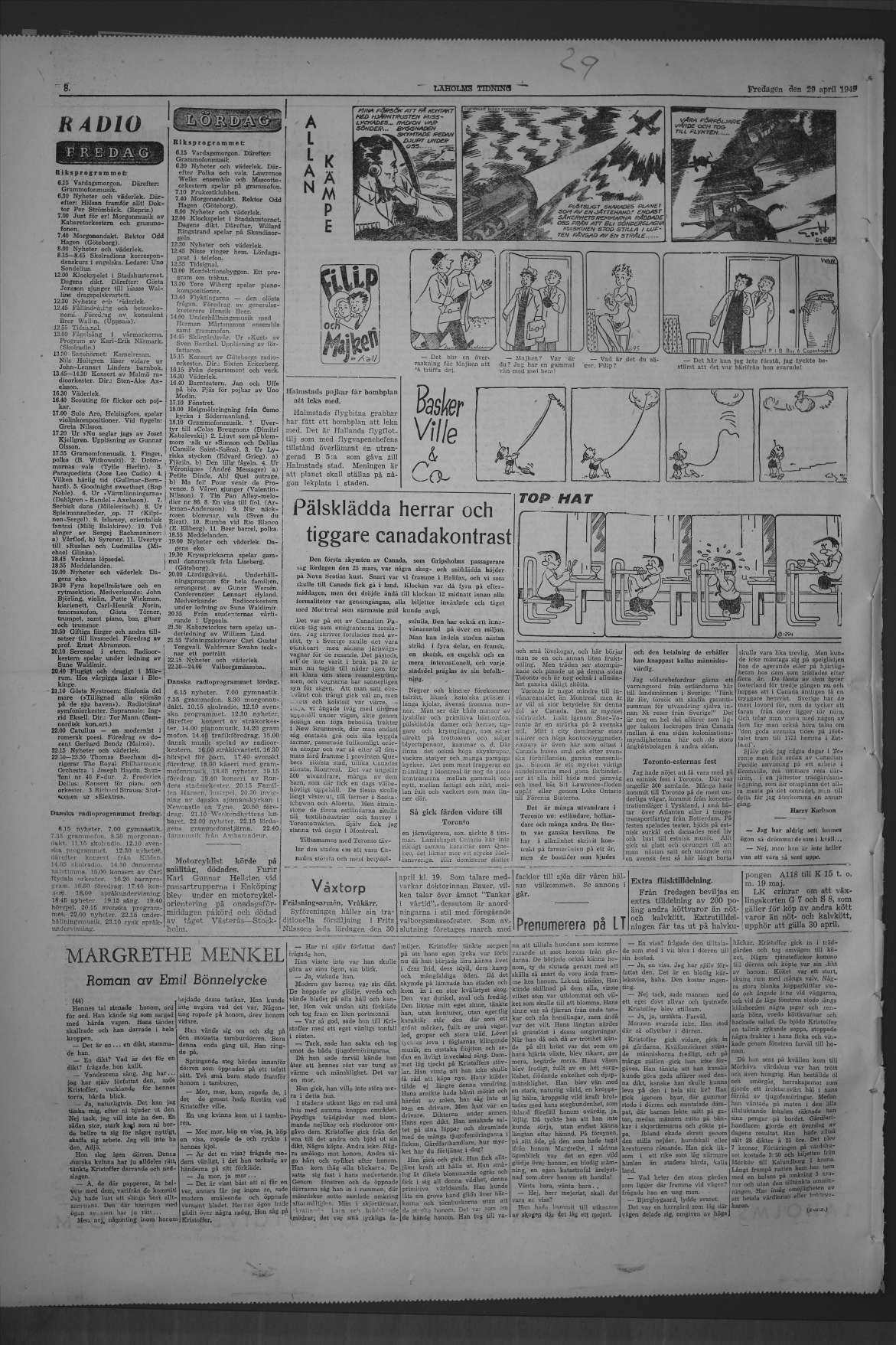 Laholms Tidning Fredag 29 april 1949, sida 8
