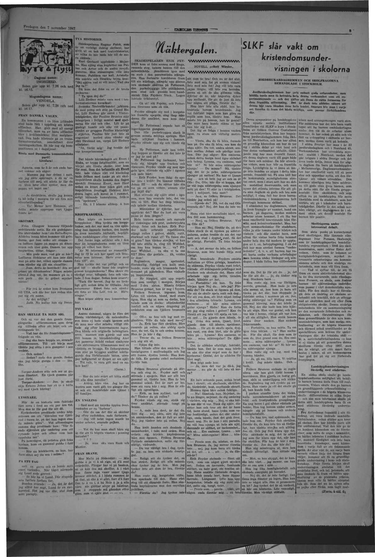 Laholms Tidning Fredag 7 november 1947, sida 5