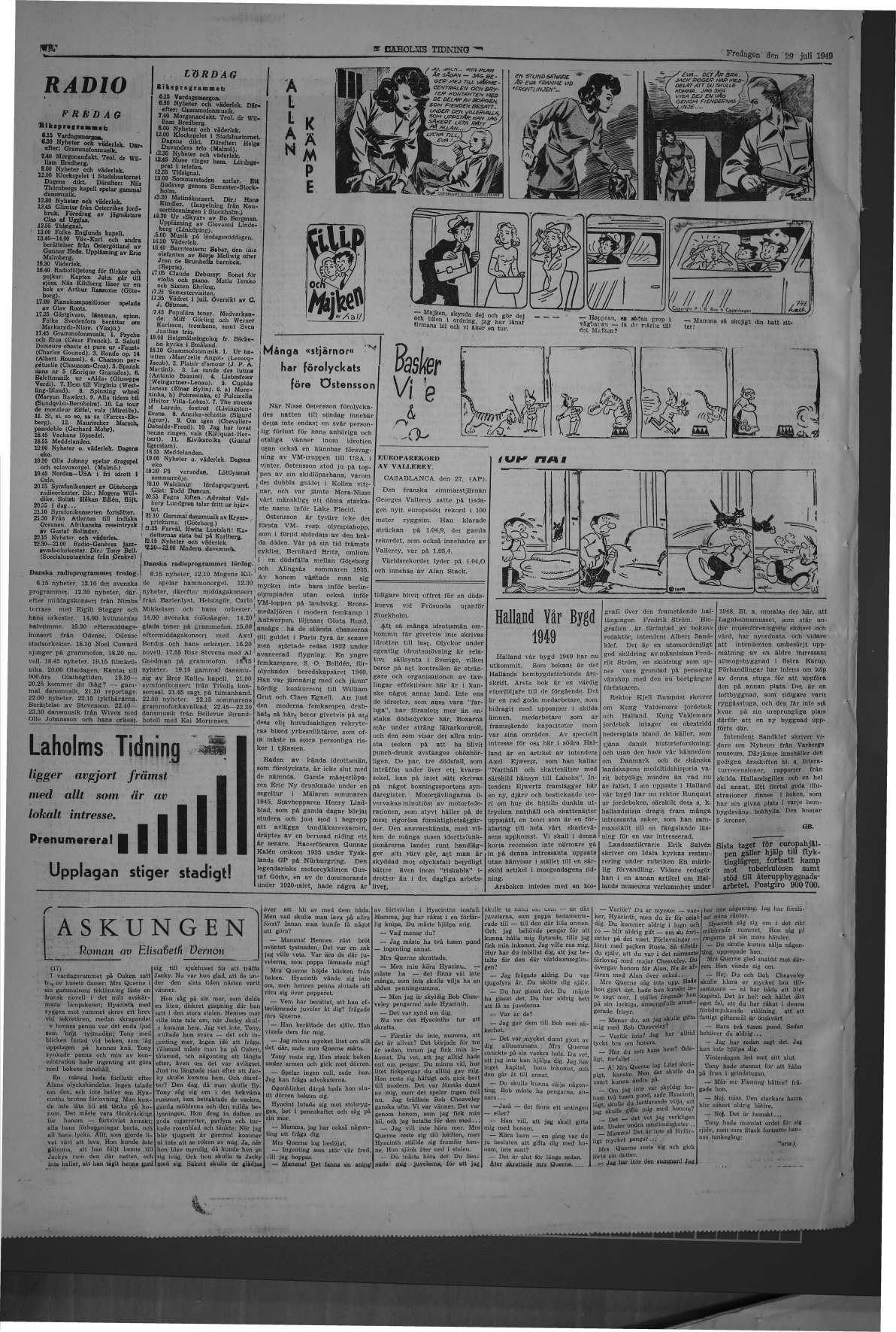 Laholms Tidning Fredag 29 juli 1949, sida 8