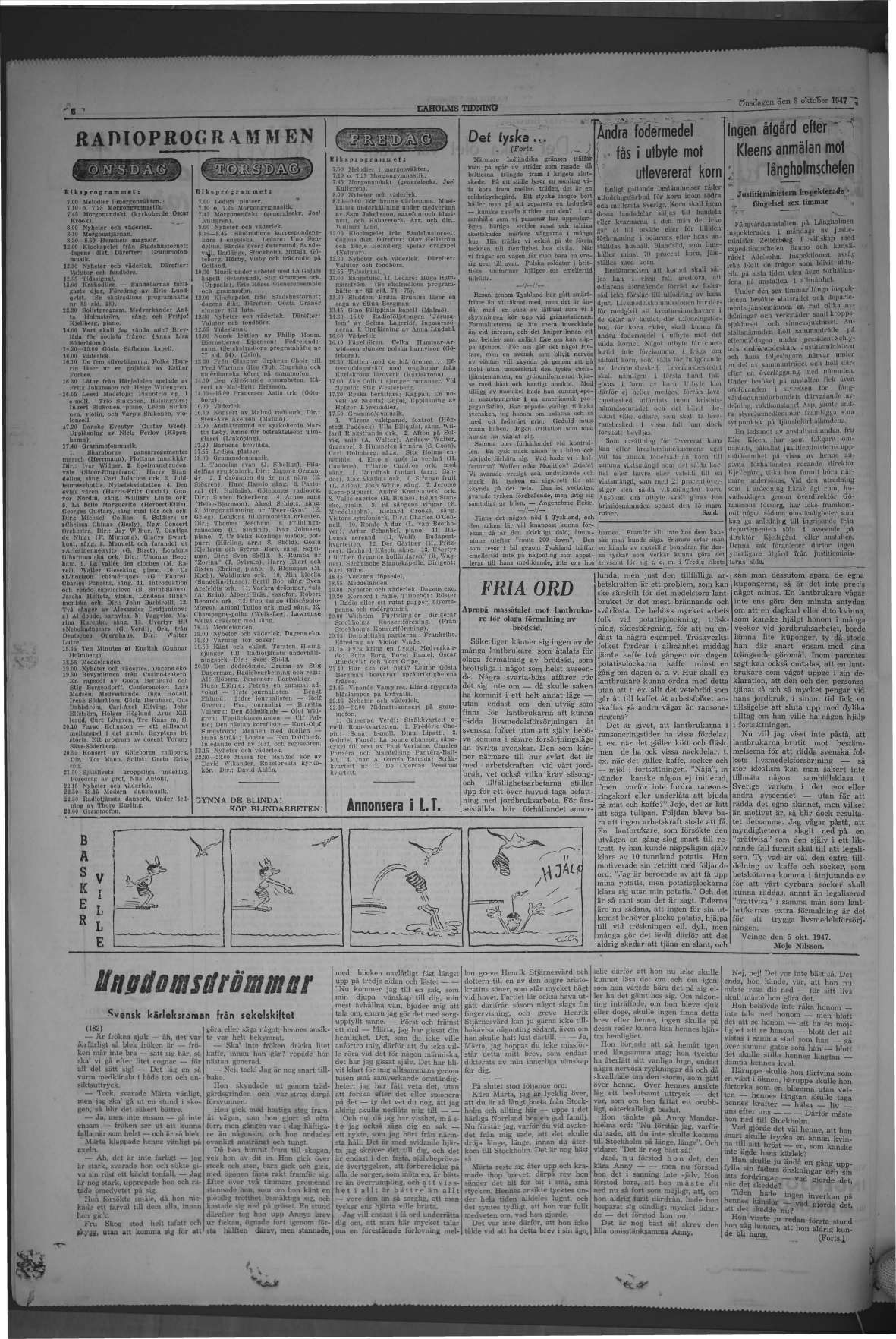 Laholms Tidning Onsdag 8 oktober 1947, sida 6