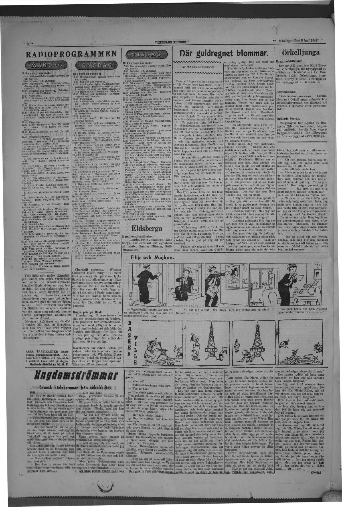 Laholms Tidning Måndag 9 juni 1947, sida 6
