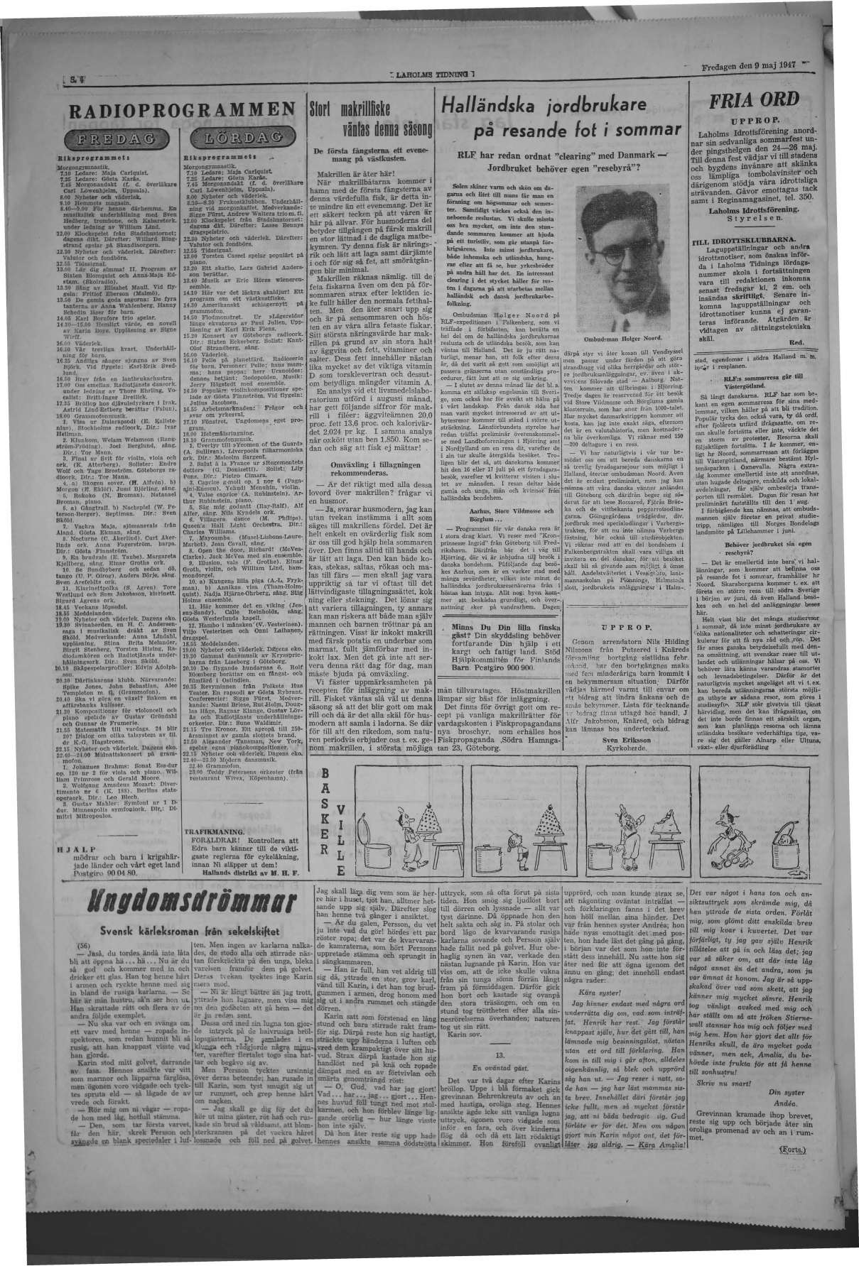 Laholms Tidning Fredag 9 maj 1947, sida 8