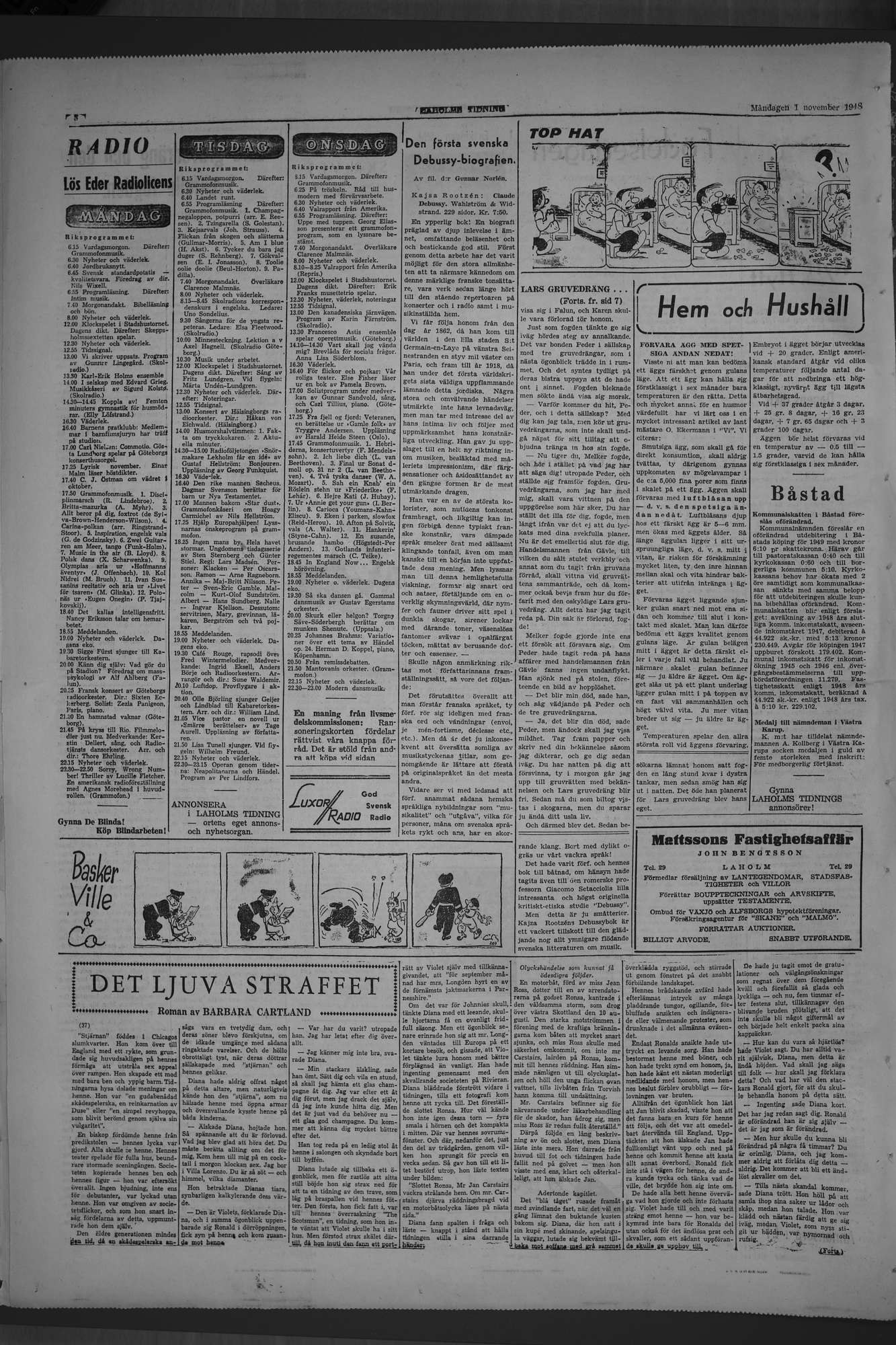 Laholms Tidning Måndag 1 november 1948, sida 8