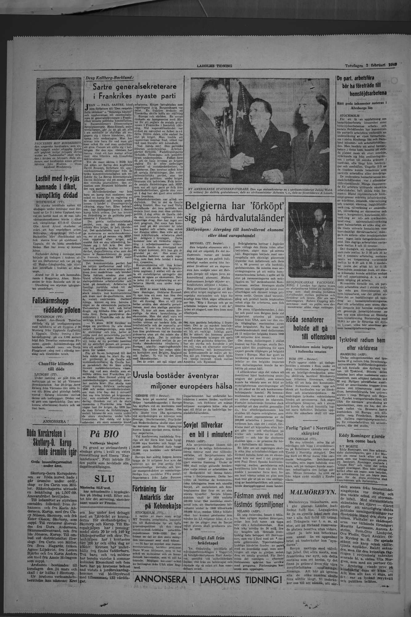 Laholms Tidning Torsdag 3 februari 1949, sida 4