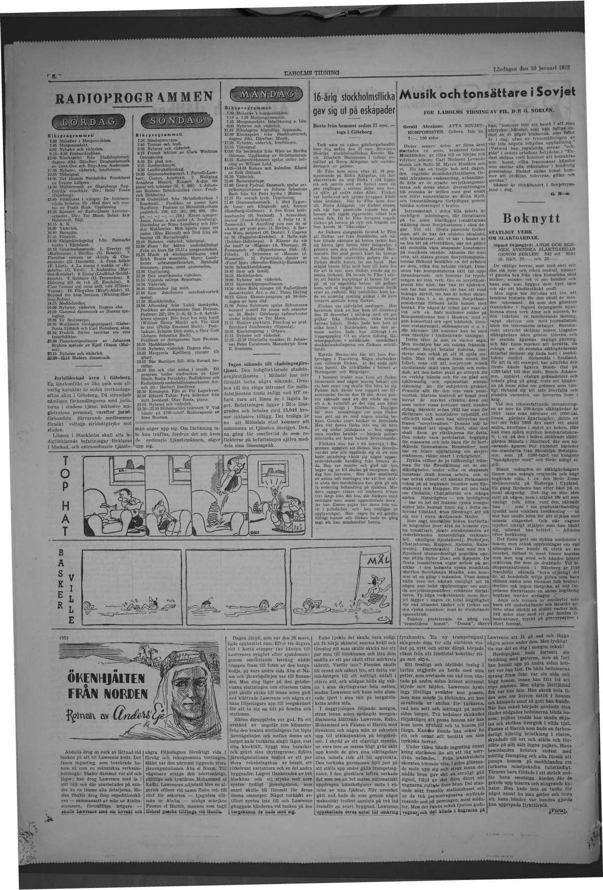 Laholms Tidning Lördag 10 januari 1948, sida 8