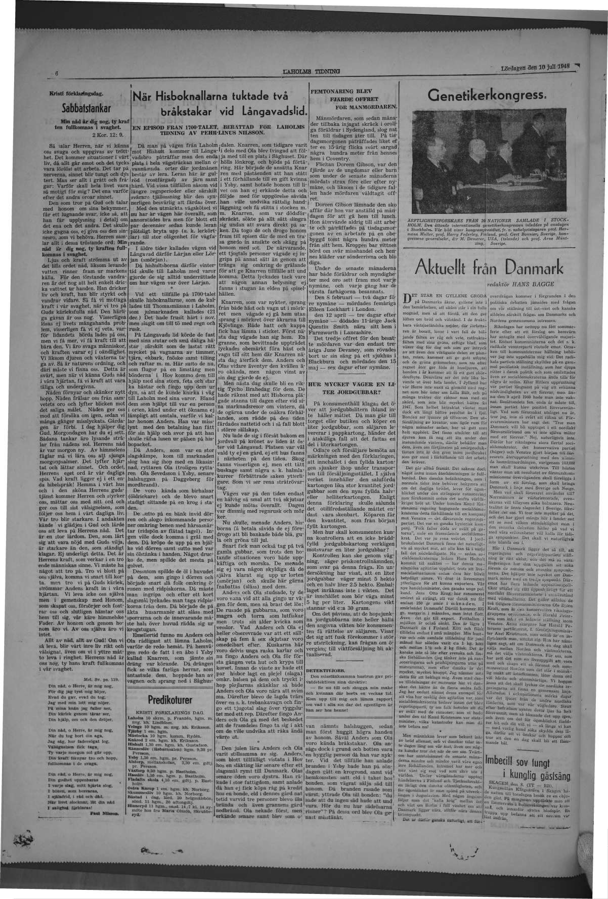 Laholms Tidning Lördag 10 juli 1948, sida 6