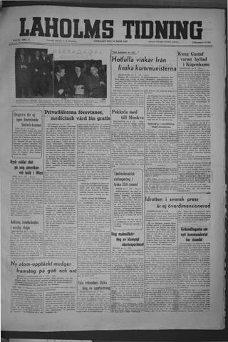 Förstasidan, Onsdag 10 mars 1948
