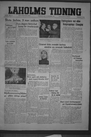 Förstasidan, Onsdag 10 november 1948