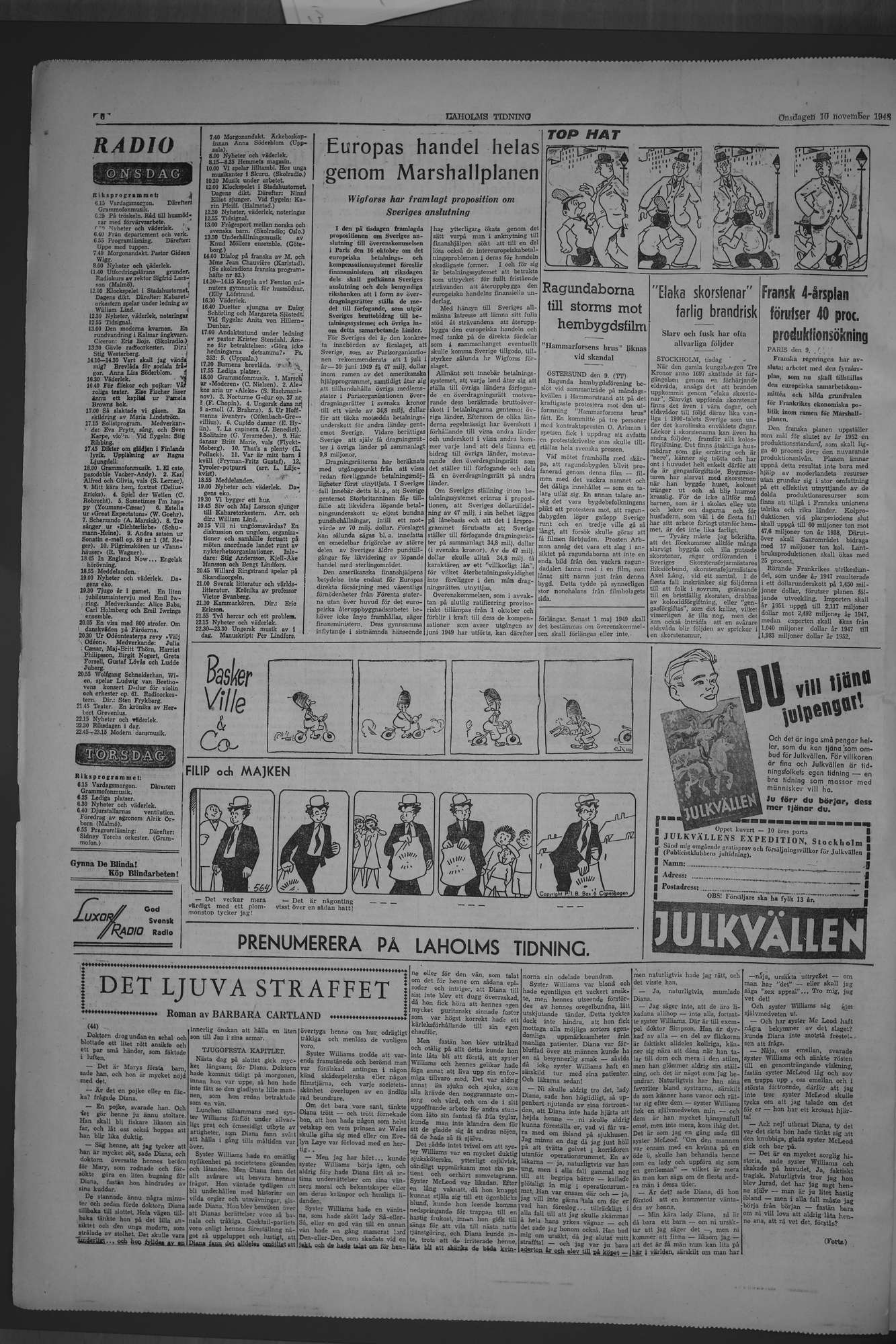Laholms Tidning Onsdag 10 november 1948, sida 6