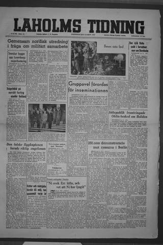 Förstasidan, Fredag 10 september 1948