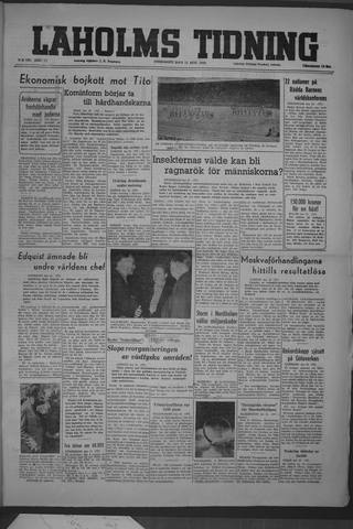 Förstasidan, Onsdag 11 augusti 1948