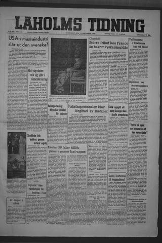 Förstasidan, Lördag 11 december 1948