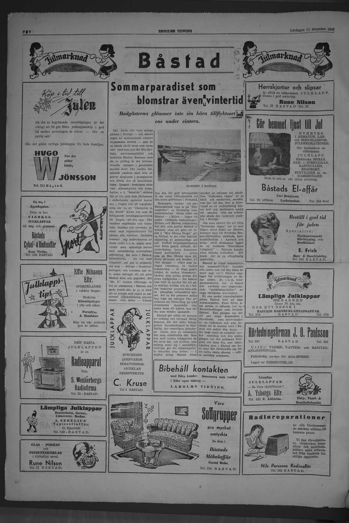 Laholms Tidning Lördag 11 december 1948, sida 4