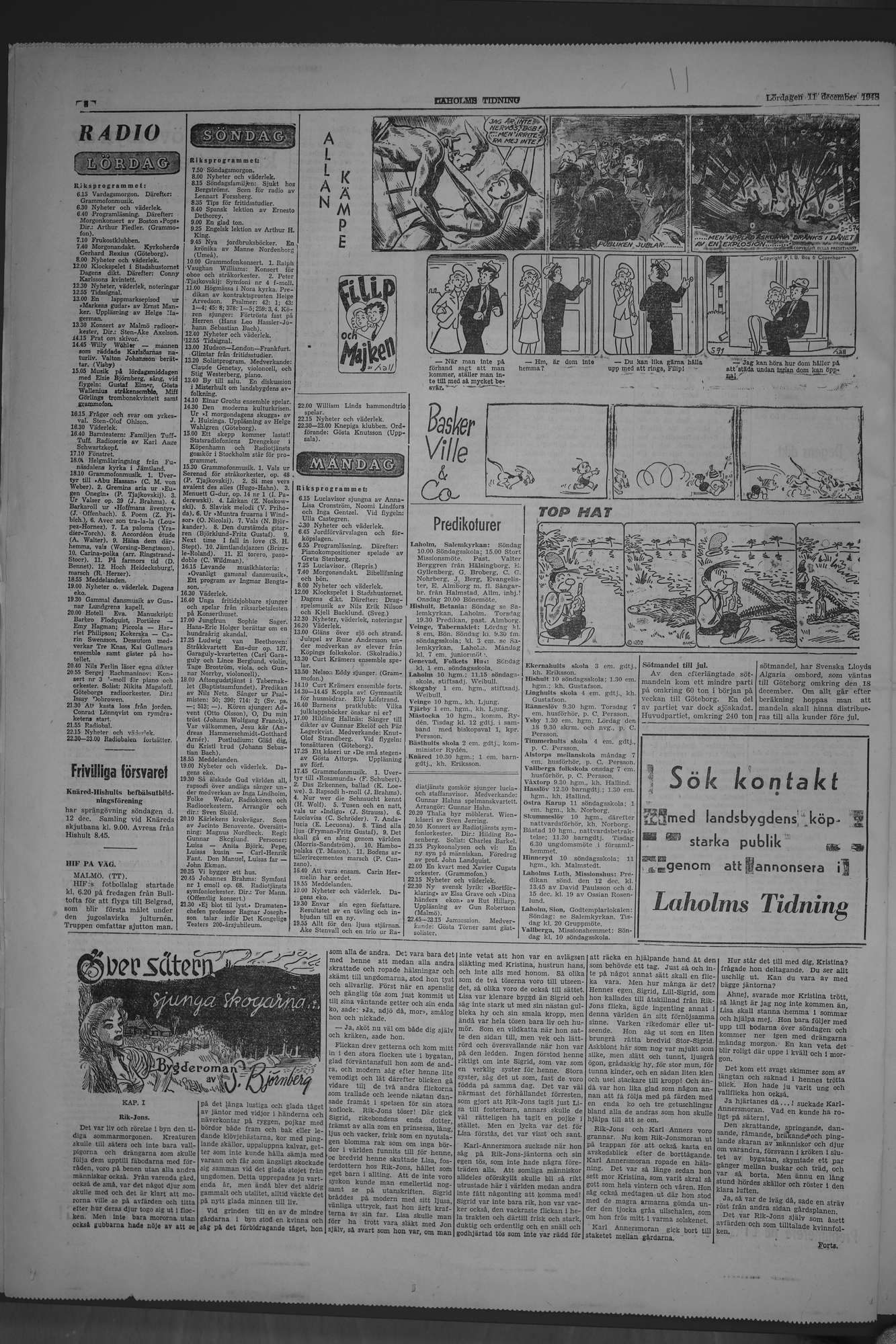 Laholms Tidning Lördag 11 december 1948, sida 8
