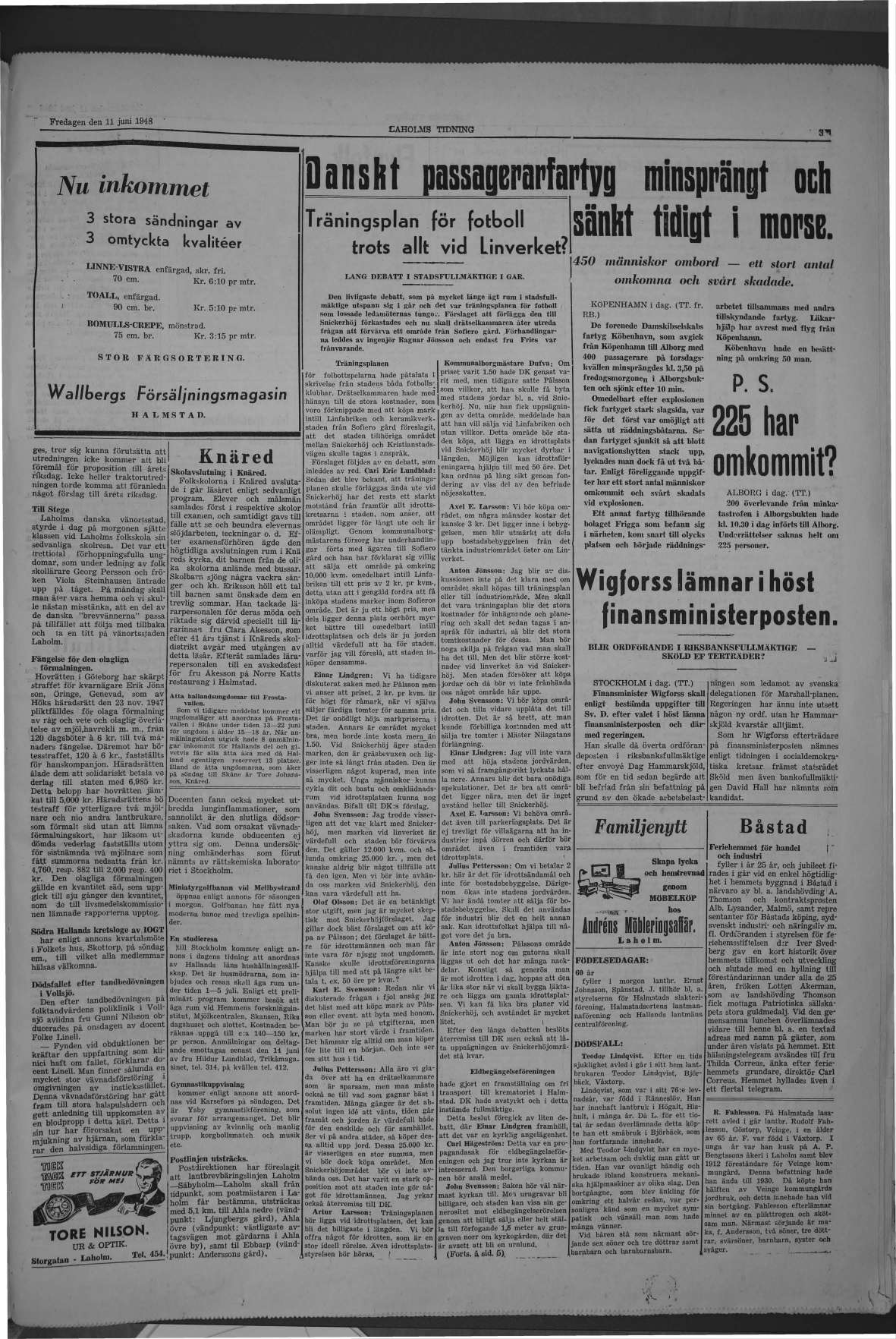 Laholms Tidning Fredag 11 juni 1948, sida 3