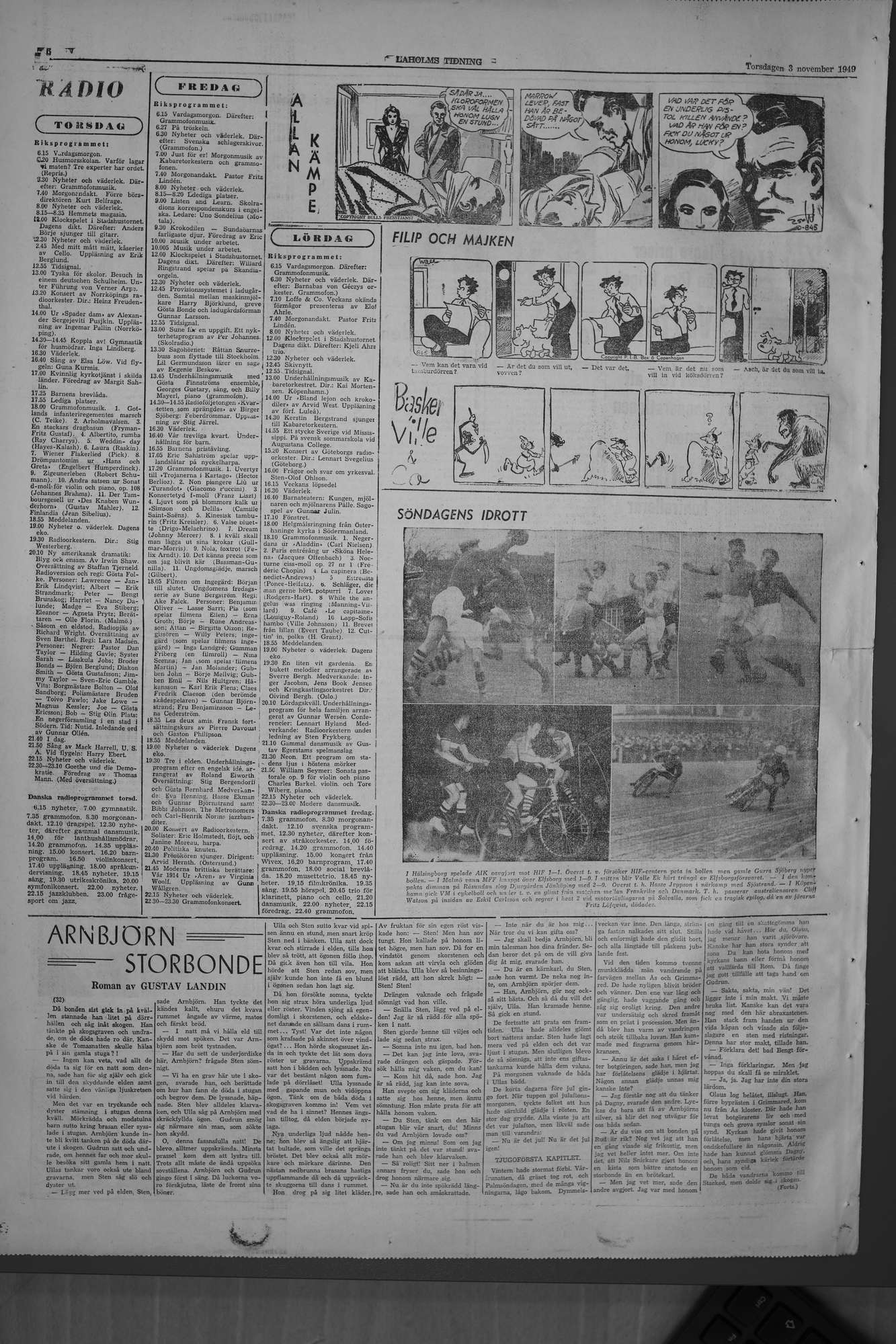 Laholms Tidning Torsdag 3 november 1949, sida 6