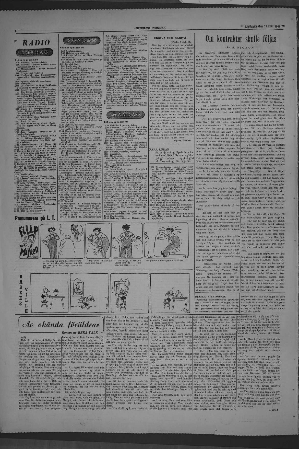 Laholms Tidning Lördag 12 juni 1948, sida 8