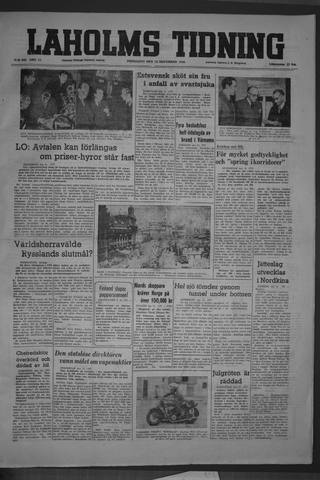 Förstasidan, Fredag 12 november 1948