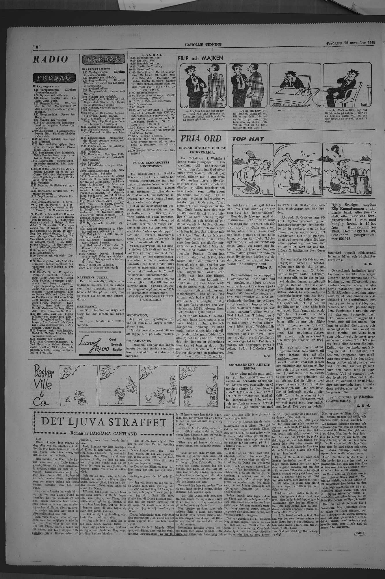 Laholms Tidning Fredag 12 november 1948, sida 6