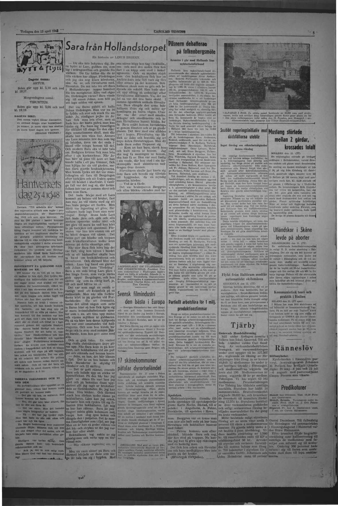 Laholms Tidning Tisdag 13 april 1948, sida 5