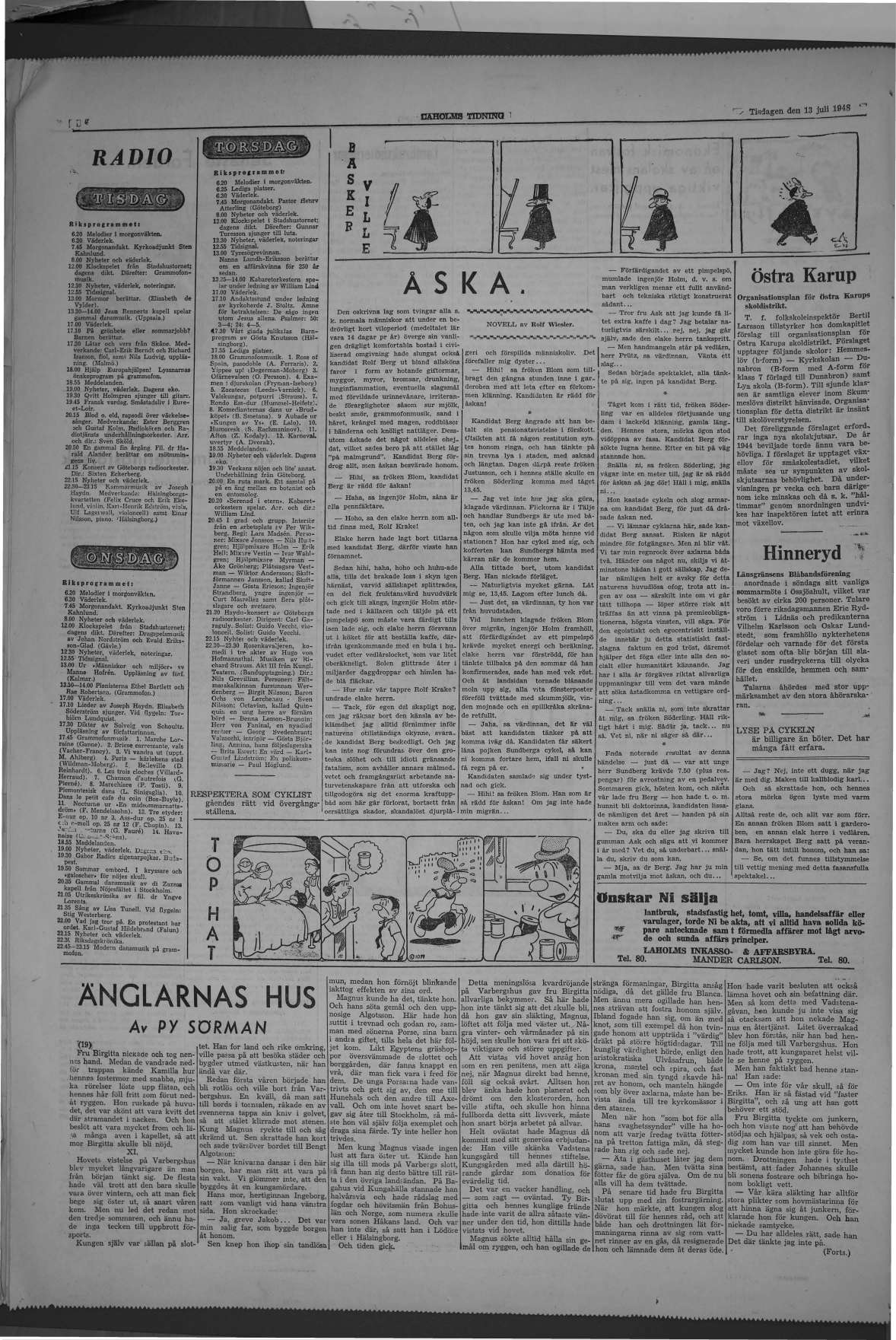 Laholms Tidning Tisdag 13 juli 1948, sida 6