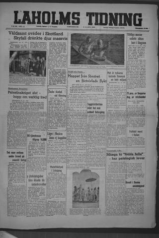 Förstasidan, Lördag 14 augusti 1948