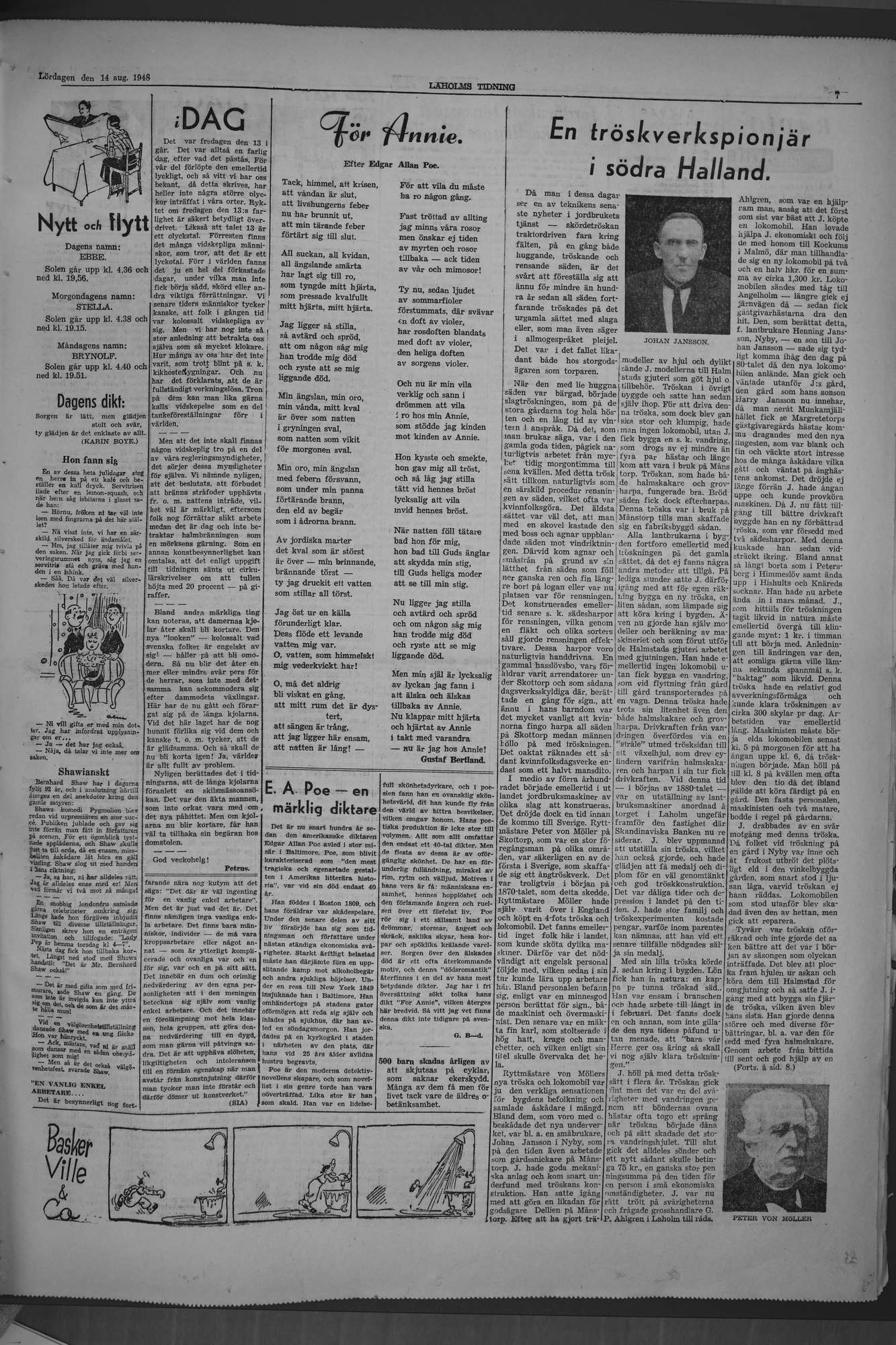 Laholms Tidning Lördag 14 augusti 1948, sida 7