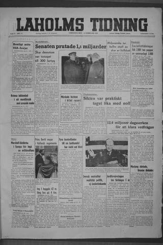 Förstasidan, Lördag 14 februari 1948