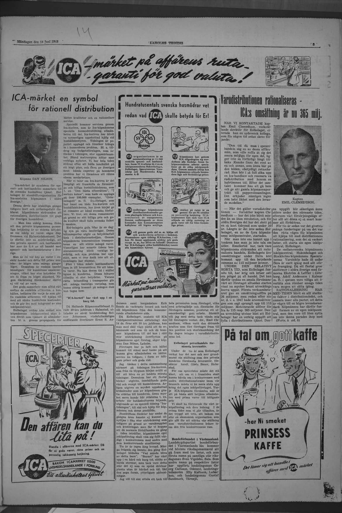 Laholms Tidning Måndag 14 juni 1948, sida 5
