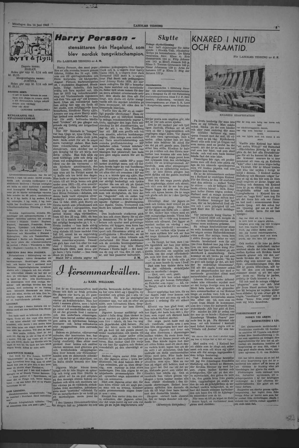 Laholms Tidning Måndag 14 juni 1948, sida 7