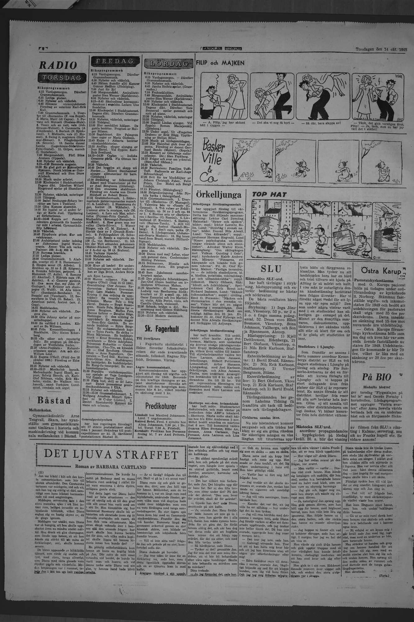 Laholms Tidning Torsdag 14 oktober 1948, sida 6