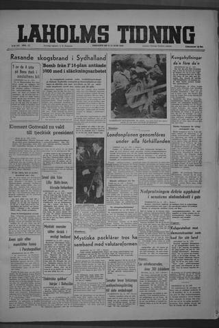 Förstasidan, Tisdag 15 juni 1948